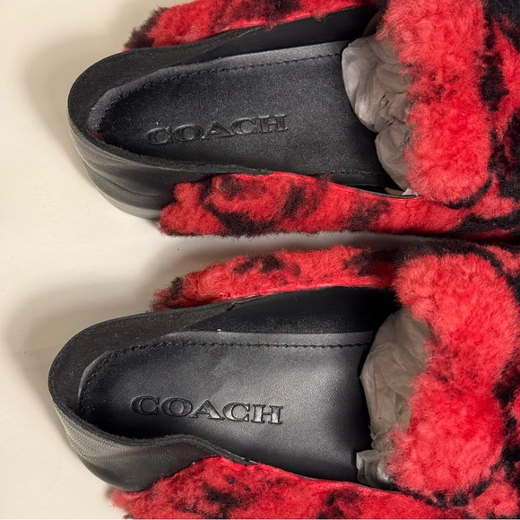Coach Holly Signature Shearling Loafers Slipper Women’s Size 10 Raspberry Fur - Picture 10 of 10